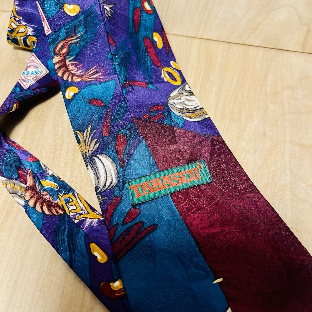 Vintage Tabasco Hot‎ Sauce Silk Necktie